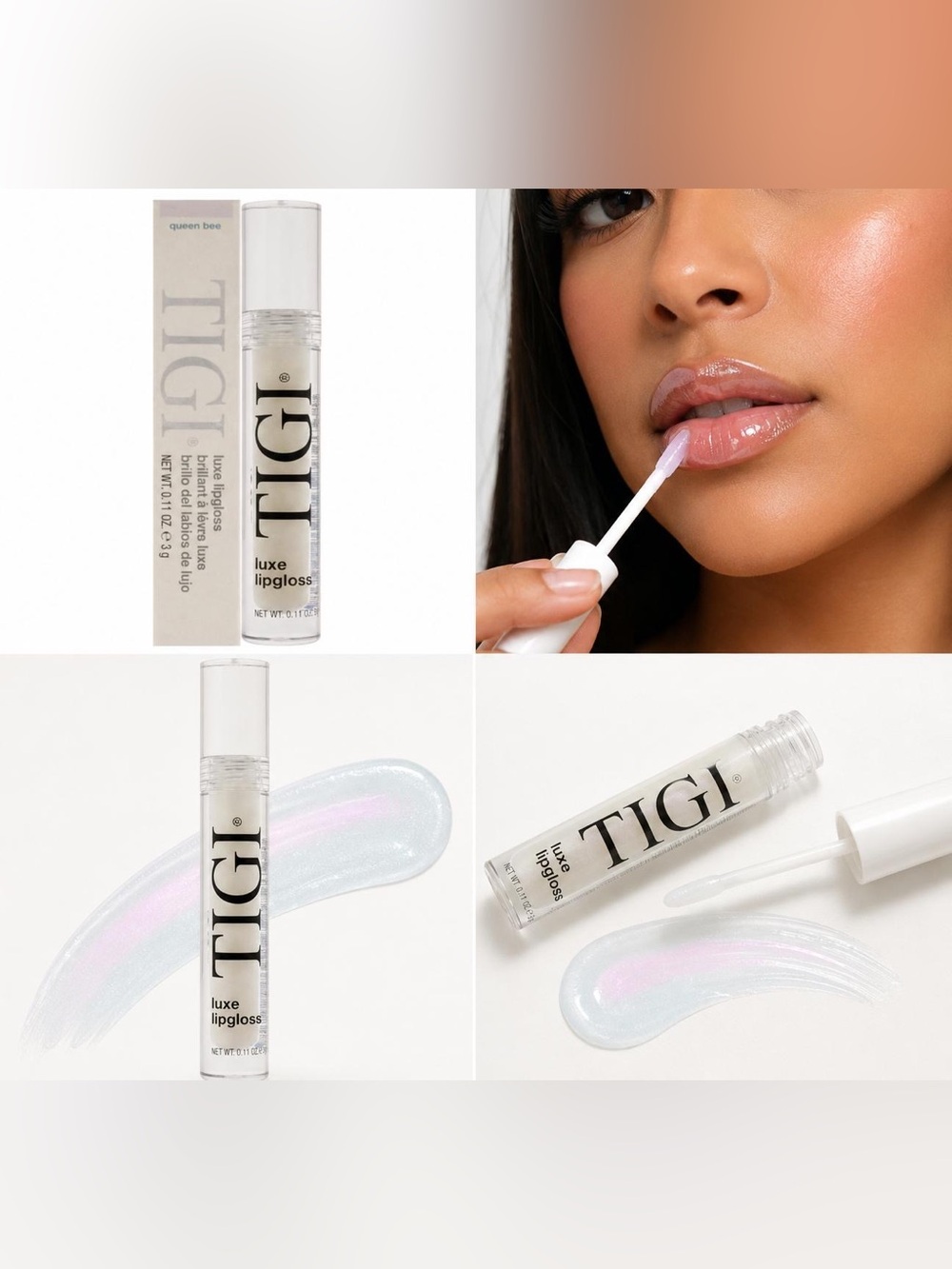 Set of 3 TIGI Luxe Lipgloss – Queen Bee Shimmery